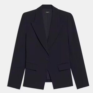 Theory Angled Blazer in Admiral Crepe
